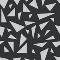 Triangle background. Seamless pattern. Geometric abstract texture. Gray colors. Polygonal mosaic style. Vector illustration Royalty Free Stock Photo